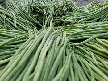 Full frame shot of green beans for sale