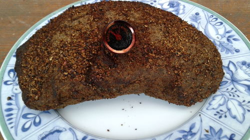 Close-up of cake in plate