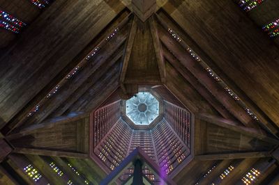 Low angle view of illuminated building