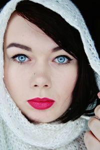 Close-up portrait of beautiful young woman