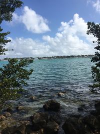 Scenic view of sea against sky