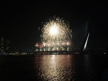 Illuminated city at night