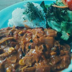 Close-up of food in plate