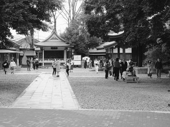 Group of people in park