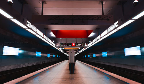 Trains at subway station