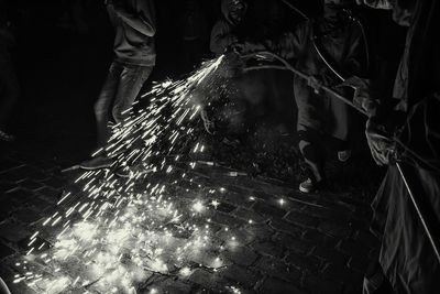 Man looking at night