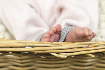 Close-up of baby feet