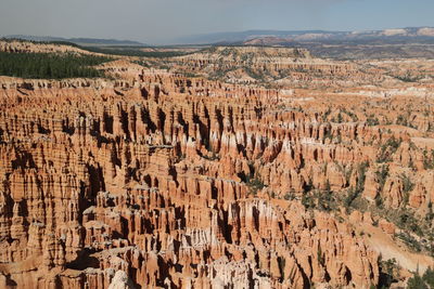 Aerial view of rock formations