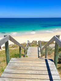 Wooden pier on sea