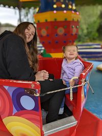 Sisters at the fairground 