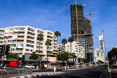 Buildings against sky in city