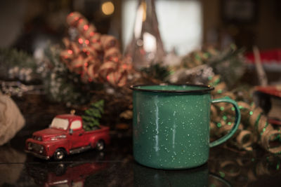 Close-up of drink on table