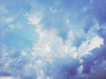 Low angle view of cloudy sky