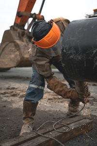 Man working at construction site