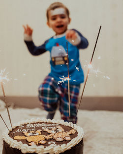 Boy celebrating birthday