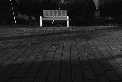 View of empty footpath