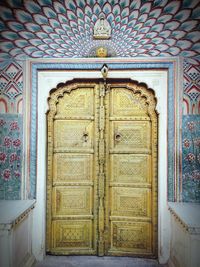 Close-up of closed door