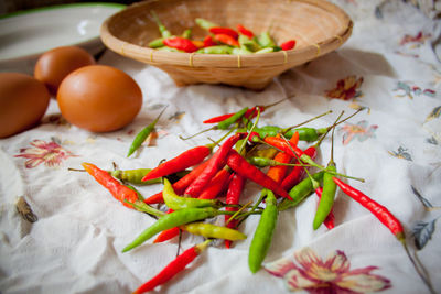 Close-up of vegetables on table