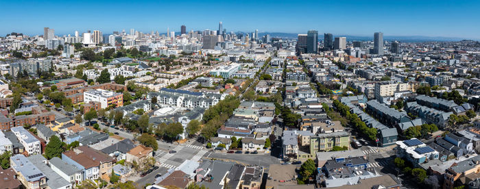 High angle view of cityscape