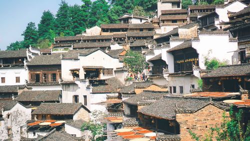 Exterior of houses in town