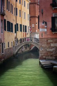 View of bridge over canal