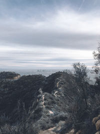 High angle view of landscape against sky