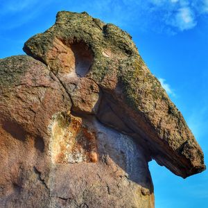 Low angle view of rock formation