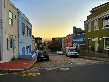 Road with buildings in background