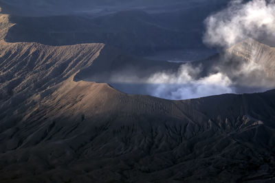 View of volcanic mountain