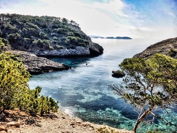 Scenic view of sea against sky