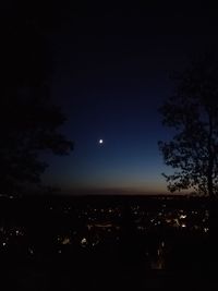Scenic view of moon in sky at night