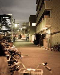 Bicycle parked in city