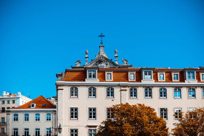 Low angle view of building against clear sky