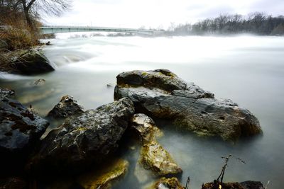 River flowing through rocks