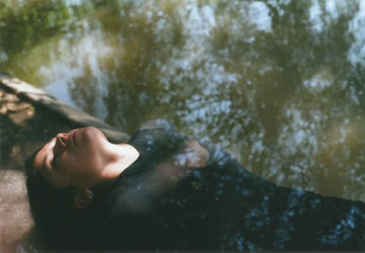 Close-up of woman in water