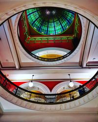 Low angle view of illuminated ceiling