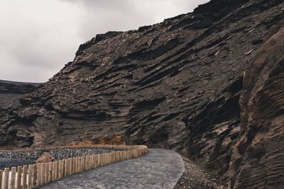 Low angle view of mountain against sky