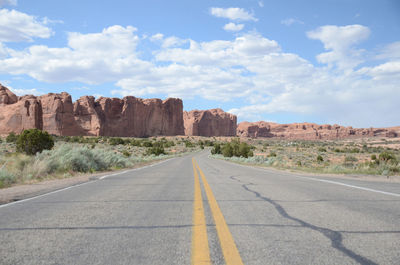 Road passing through landscape