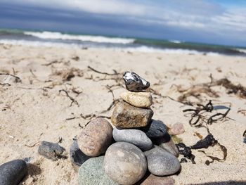 Pebbles on beach