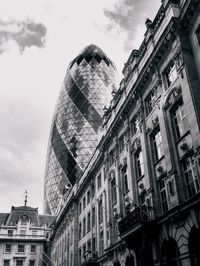 Low angle view of buildings against sky