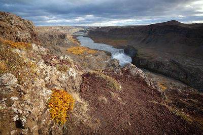 Scenic view of mountain against sky