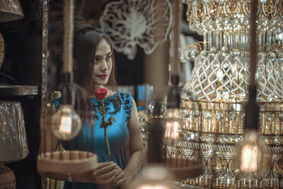 Woman looking at camera