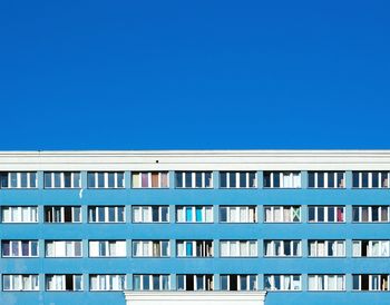 View of building against clear blue sky