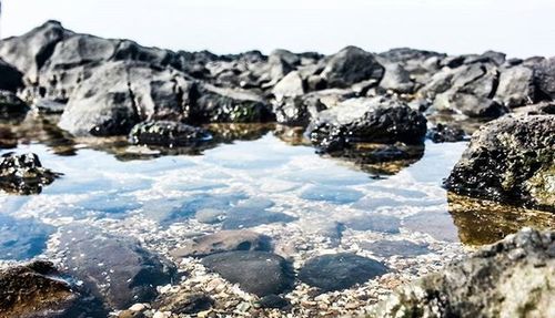 Rocks in sea