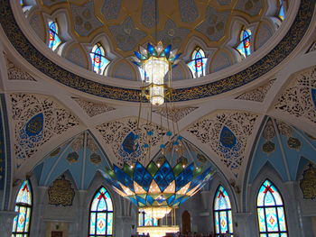 Low angle view of ornate ceiling in building