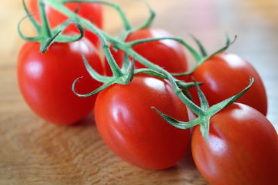 Close-up of cherry tomatoes on table