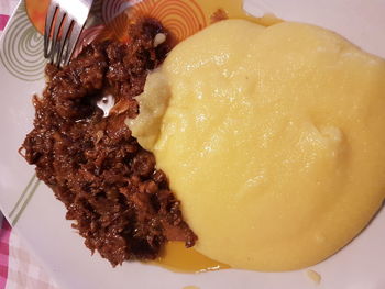 Close-up of dessert in plate