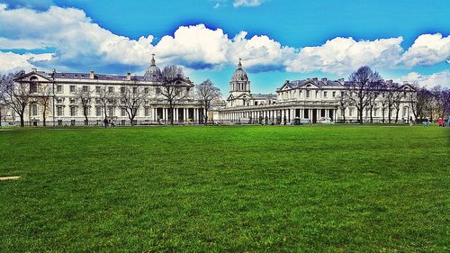 View of historic building against cloudy sky