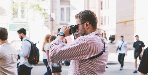 Group of people photographing