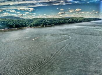 Scenic view of landscape with mountain range in background